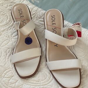 Sole Society Cream Women's Sandals